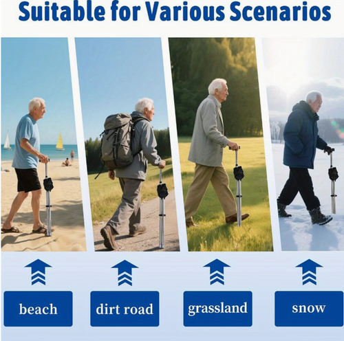 Outdoor walking stick stool