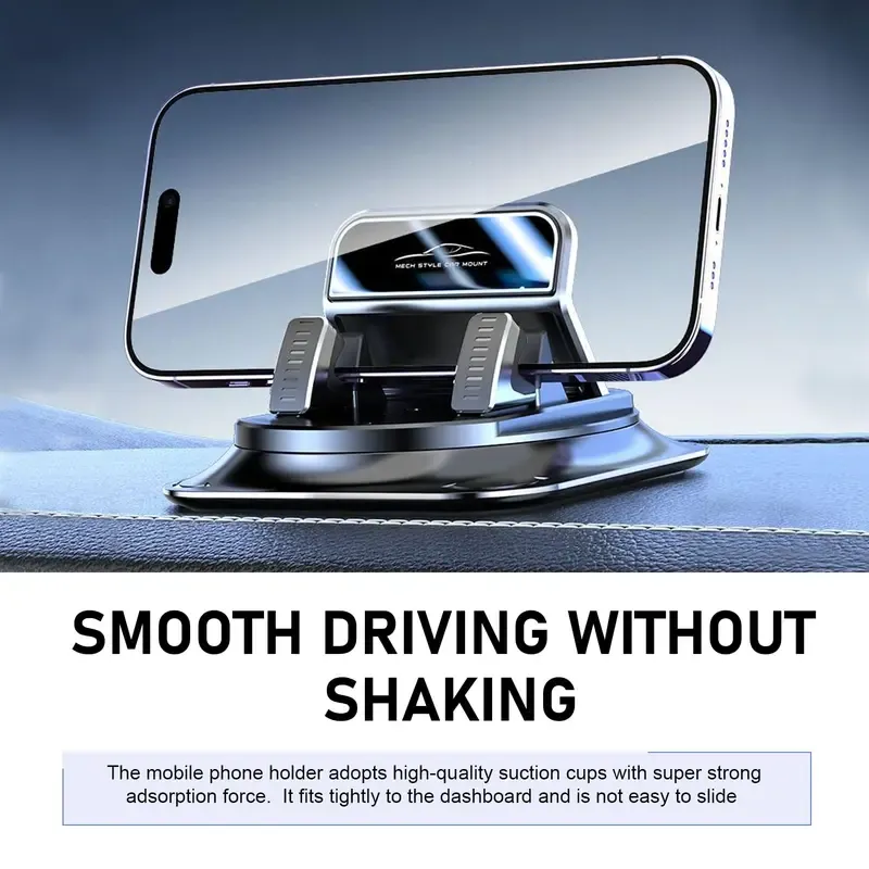 Dashboard Navigation Bracket, 360-Degree Rotation Automotive Phone Holder, Universal Self-Adhesive Non-Slip Car Phone Holder, for Most Cars,Car Mount