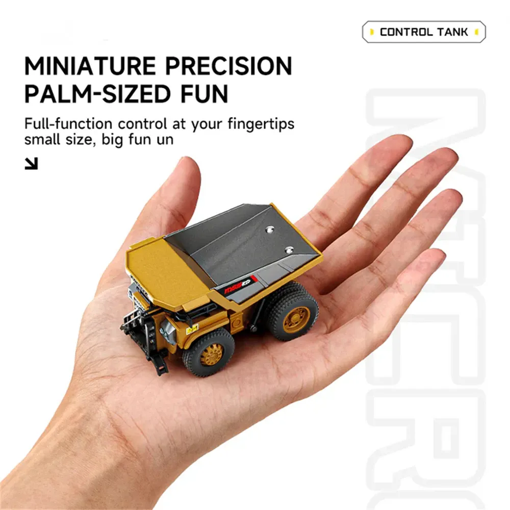 ​Z6750-Z6752-Z6753 RTR 1-64 2.4G Mini RC Car Alloy Forklift Excavator Dump Truck Support App Remote Controlled LED Light Sound Engineering Vehicle Two Speed Desktop Toys Model Collection Gift For Boys - Excavator
