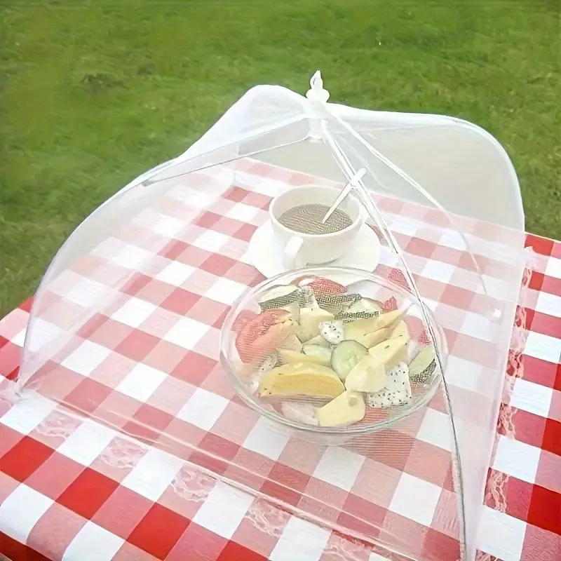 Foldable Mesh Food Cover, Lightweight Portable Food Tent, Picnic Supplies, Ideal for Outdoor Picnics, BBQs & Parties, Covers for Food Containers