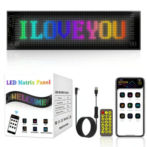New Car APP-Controlled Bluetooth Flexible LED Soft Display