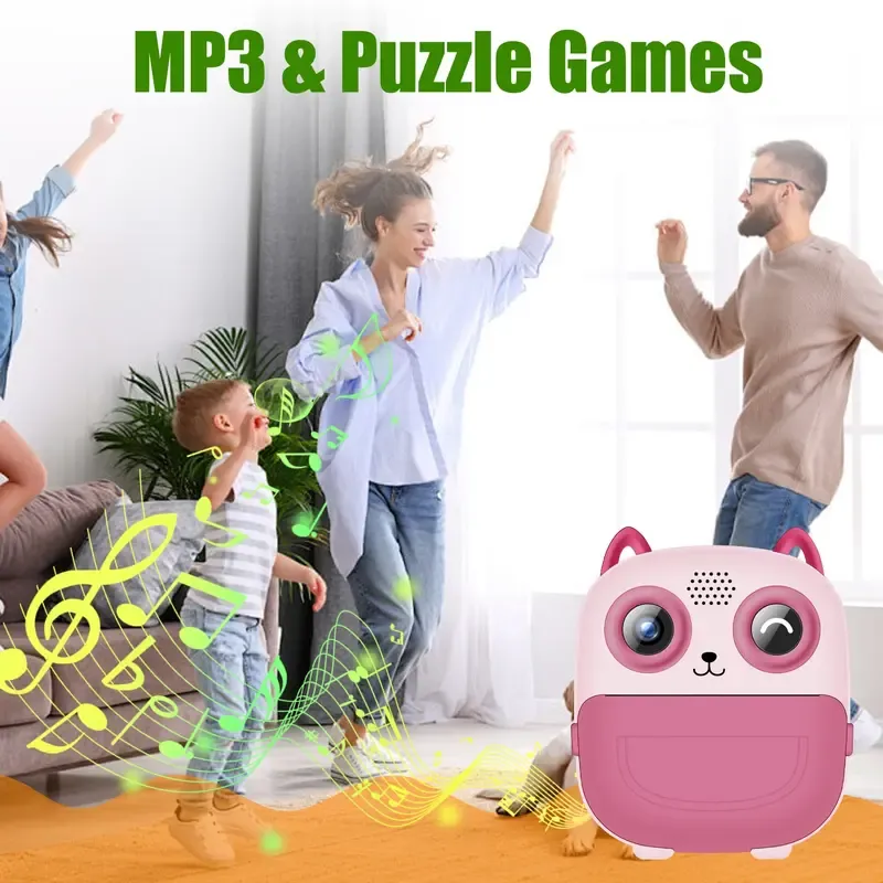 Kids Instant Print Camera for Boys & Girls, HD Lens Digital Camera, Perfect Christmas & Birthday Gift for Toddlers & Teens Ages 12+, Unisex Playtoy