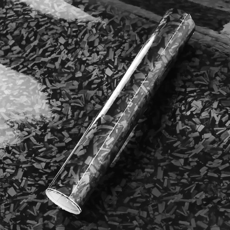 11.8in x118in Gloss Forged Carbon Fiber Car Wrap Vinyl Bubble Free Air Release Adhesive Car Wrap Film Roll DIY Decals ( 0.98 FT x 9.8 FT)