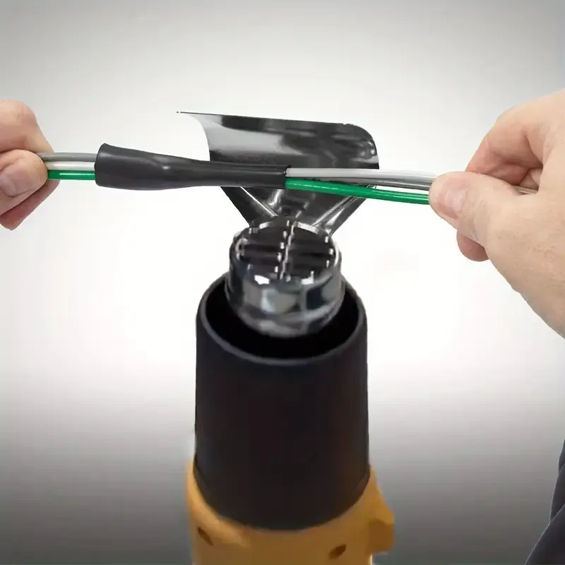 Hot Air Gun 1800W Fast Heating Suitable for Vinyl Wrap, Crafts, Shrink Tubing, Paint, Epoxy Resin, Overload Protection Hot Air Gun Set Nozzle