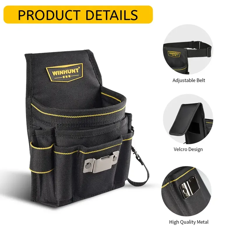 Professional Tool Belt Bag, Sling Tool Bag, Multifunctional Tool Storage Bag, Tool Organizer for Home & Office