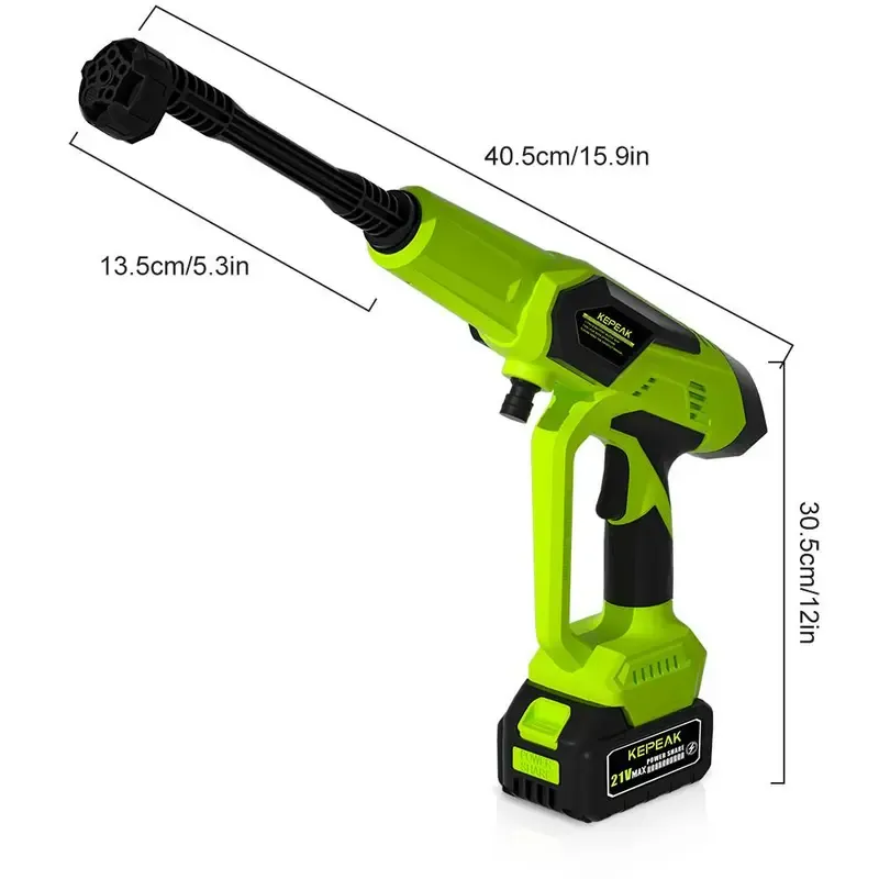 Wireless Portable High Pressure Washer, Nozzle Electric High Power Cleaner 2 Rechargeable Battery Powered By, Handheld Electric Cleaner Water, for Valentine s Day Gift