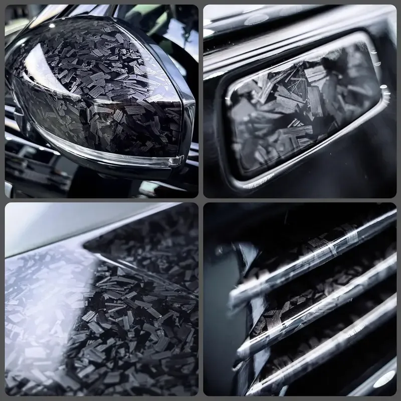 11.8in x118in Gloss Forged Carbon Fiber Car Wrap Vinyl Bubble Free Air Release Adhesive Car Wrap Film Roll DIY Decals ( 0.98 FT x 9.8 FT)