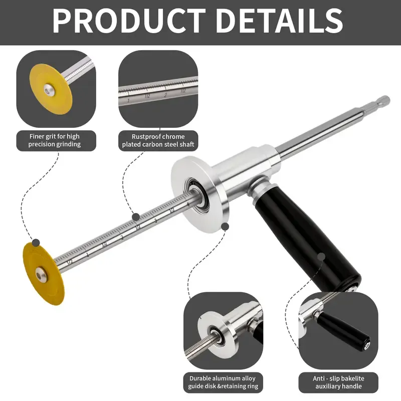 SnapFixMate PVC Pipe Inside Cutter with Diamond Grit Cutting Wheel and Handle, Fit for 1-2 Inch to 8 Inch,7 Inch Adjustable Cutting Depth,1-4in Hex Shank Fit for Impact Drivers and