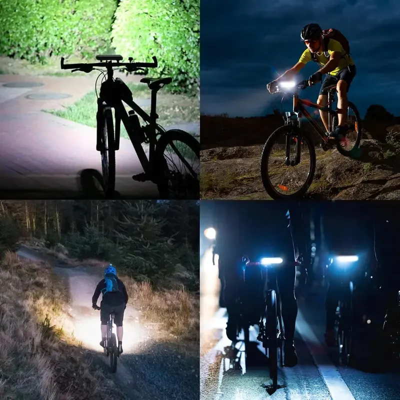 1800 Lumen Super Bright LED Bike Light, USB Rechargeable Bicycle Headlight, Waterproof Bike Headlight,Daytime Running Light,MTB Off-Road Cycling Commuting