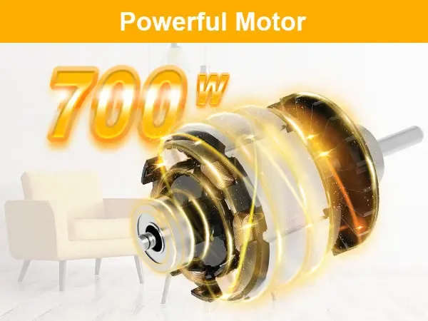 VONFORN Paint Sprayer, 700W HVLP Paint Sprayer with Cleaning & Blowing Joints, 4 Nozzles and 3 Patterns, Easy to Clean, for Furniture, Cabinets, Fence, Walls, Door, Garden Chairs etc. VF803