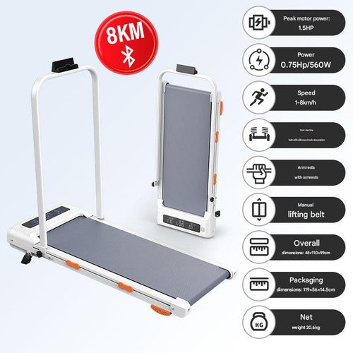 Yagud Walking Pad with Wheels,Remote Control, LED Display, Portable Under Desk Treadmill for Small Spaces, Home Office Exercise Equipment Fitness Workout Calories