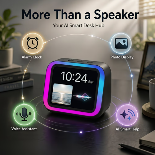 Smart Desk Speaker with Hands