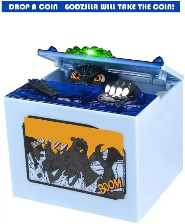 Creative Movie Dinosaur Piggy Bank Stealing Coin Musical Moving Monster Money Box Birthday Christmas Best Gifts for Boys