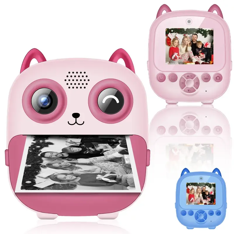 Kids Instant Print Camera for Boys & Girls, HD Lens Digital Camera, Perfect Christmas & Birthday Gift for Toddlers & Teens Ages 12+, Unisex Playtoy