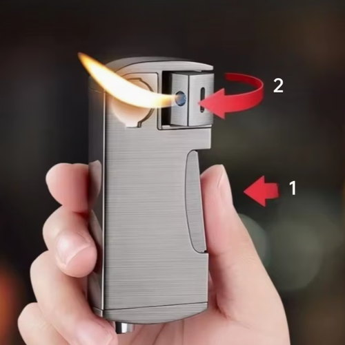 2 Sets Premium Dual-Purpose Creative Vintage Pipe Lighter Gift Box