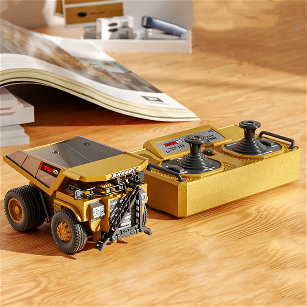 ​Z6750-Z6752-Z6753 RTR 1-64 2.4G Mini RC Car Alloy Forklift Excavator Dump Truck Support App Remote Controlled LED Light Sound Engineering Vehicle Two Speed Desktop Toys Model Collection Gift For Boys - Excavator