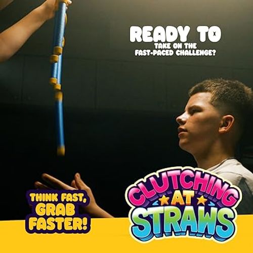 Official Clutching at Straws Fast-Paced Stick Drop Reaction Game for Kids & Adults | Falling Sticks Game | Party Games, Travel, Game Nights, Hen Parties, and Family Fun