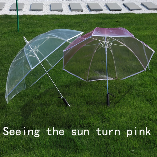 Colorful Transparent LED Eight-Rib Umbrella