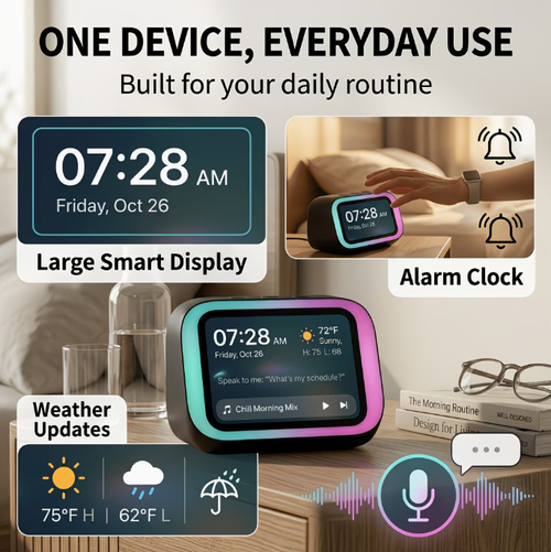 Smart Desk Speaker with Hands