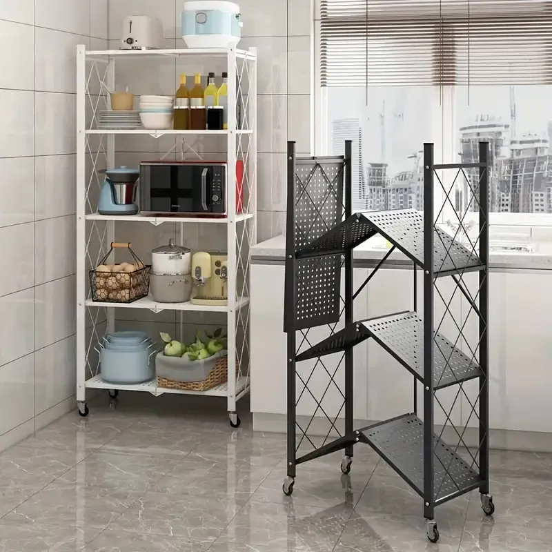 Folding storage rack