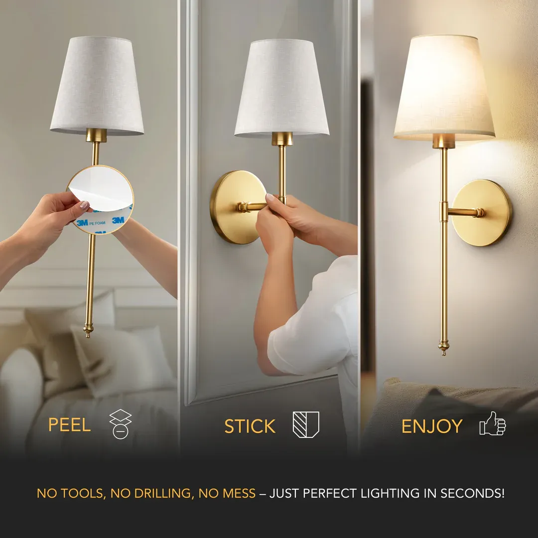 WIRELESS WALL SCONCES