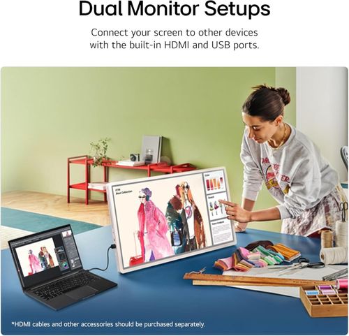 LG 27LX6TDGA 27-Inch StanbyME2 Portable Smart Screen (alpha 8 AI Processor, Touch Screen Monitor, Built-in Battery with 4 hours of playback, 60Hz)