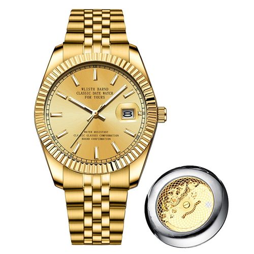 Swiss brand new business men's watch waterproof luminous double calendar watch high-end business men's watch quartz watch