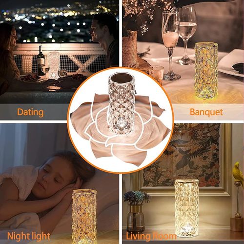 Creative gift atmosphere lamp rose decorative table lamp bedside charging night light