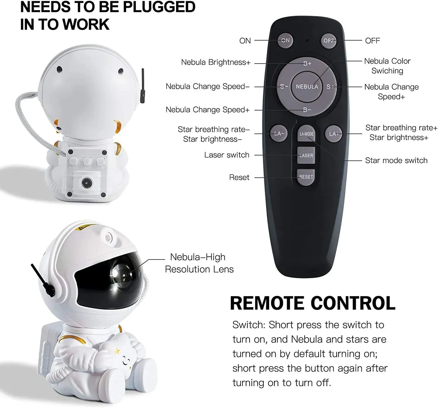 Astronaut Astronaut Galaxy Projector Night Light