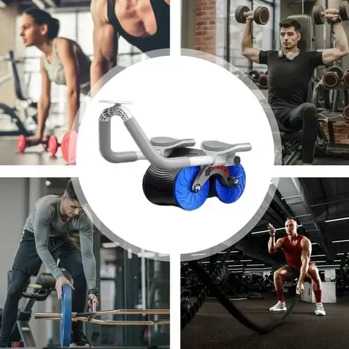 Ab Roller Wheel, New Ab Roller Wheel Automatic Rebound With 4 Elbow Supports, Automatic Rebound Abdominal Wheel With Timer, Abdominal Exercise Roller, Plank AbRoller Wheel For Core Trainer