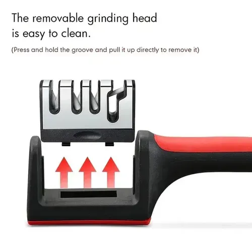 Professional 4-Stage Knife Sharpener: Sharpen Your Knives with stainless steels, Platic & Ceramic Stones!