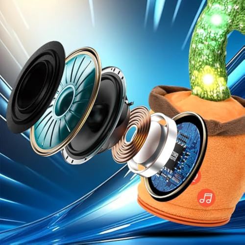 🌵​​🌵🌵Cacto dançante de pelúcia com carregamento recarregável​, cante 120 músicas, gravação, repete o que você diz e emite luzes coloridas, presentes de brinquedos divertidos para meninos e meninas