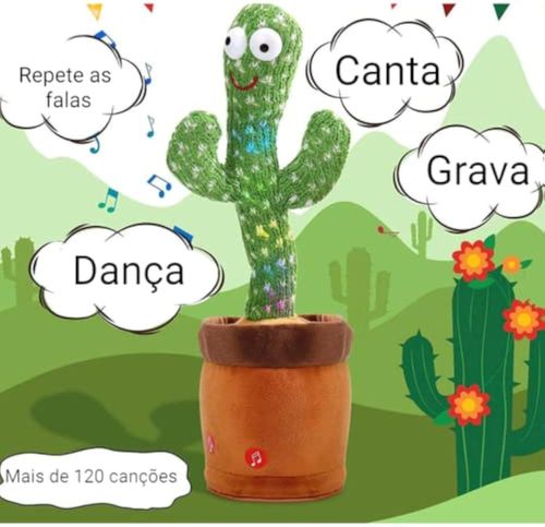 🌵​​🌵🌵Cacto dançante de pelúcia com carregamento recarregável​, cante 120 músicas, gravação, repete o que você diz e emite luzes coloridas, presentes de brinquedos divertidos para meninos e meninas