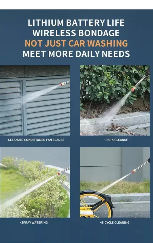 💦Lava tudo! –⚡ Pistola de Lavagem Portátil –Carros, muros e quintais com potência total!💪🔥