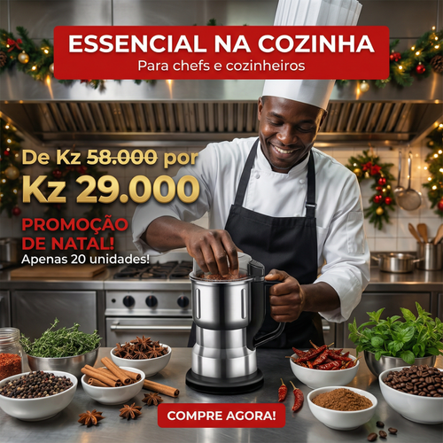 🔥Luanda 🎄💥Moedor Multifuncional— Tritura Tudo! — Feijão 🍛 Milho 🌽 Pimenta 🔥 Café ☕ Ervas 🍃