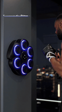 🔥Luanda 🏋️‍♂️ Máquina de Boxe Moderna 🥊🎧 Bluetooth + Ritmo Musical + Luz LED RGB👊🎶