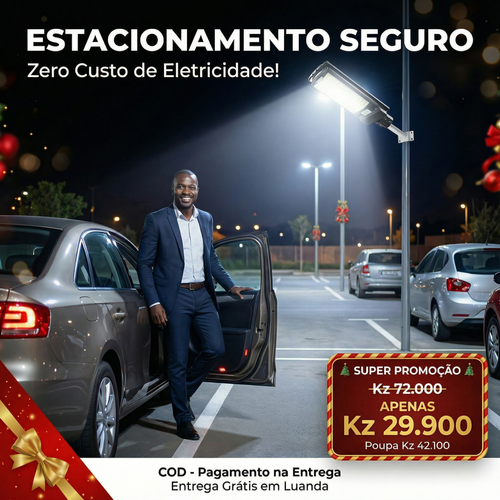 🇦🇴💡🔥 TENDÊNCIA EM LUANDA! — Lâmpada Solar Inteligente ☀️⚡ — Sensor Automático de Movimento 🚶‍♂️📡  — Resistente à Chuva 🌧️💦— Perfeita para Casa, Jardim e Portão 🏠🌳