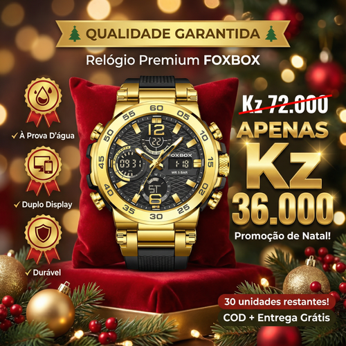 🇦🇴Estilo Premium para Luanda |Relógio Masculino Esportivo Duplo Display ⌚🔥 À Prova de Água 💧 | Noturno Luminoso 🌙 | Perfeito para Homens de Luanda💎⌚