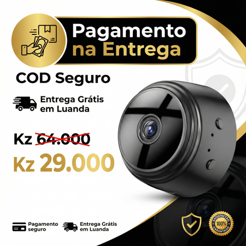 👁️📷 Luanda 🇦🇴| Câmara A9 HD Grande Angular — Pequena no Tamanho 🔍 —Visão Grande Angular 👀 — Imagem HD Clara 🌙 — Monitorização Interior & Exterior 🏠🚪 — Proteção Antirroubo 24h ⏰