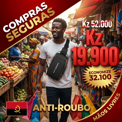 🚨🔥🇦🇴 PROMOÇÃO ESPECIAL LUANDA!—🔒🛡️Bolsa Peitoral Masculina com Cadeado + Porta USB 🔋⚡—📱💼Grande Capacidade para Telemóvel e Acessórios—🕶️Design Moderno e Antifurto—🚶‍♂️Perfeita para Trabalho, Passeio e Dia a Dia— Entrega Grátis + COD! 🚚