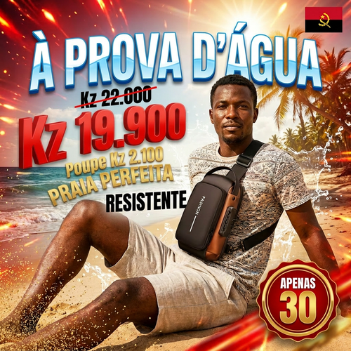🚨🔥🇦🇴 PROMOÇÃO ESPECIAL LUANDA!—🔒🛡️Bolsa Peitoral Masculina com Cadeado + Porta USB 🔋⚡—📱💼Grande Capacidade para Telemóvel e Acessórios—🕶️Design Moderno e Antifurto—🚶‍♂️Perfeita para Trabalho, Passeio e Dia a Dia— Entrega Grátis + COD! 🚚
