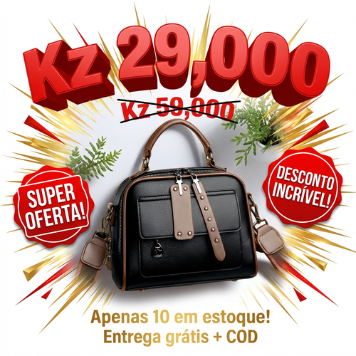 🇦🇴👜✨ OFERTA LUANDA! — Bolsa Feminina Estilo Francês 2026 💃 — Grande Capacidade para Telemóvel e Cosméticos 📱💄 — Design Elegante e Moderno 🌸 — Leve, Portátil e Perfeita para Trabalho e Passeio 🚶‍♀️