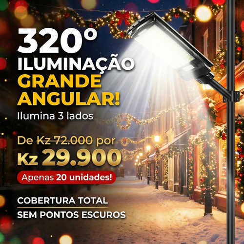 🇦🇴💡🔥 TENDÊNCIA EM LUANDA! — Lâmpada Solar Inteligente ☀️⚡ — Sensor Automático de Movimento 🚶‍♂️📡  — Resistente à Chuva 🌧️💦— Perfeita para Casa, Jardim e Portão 🏠🌳