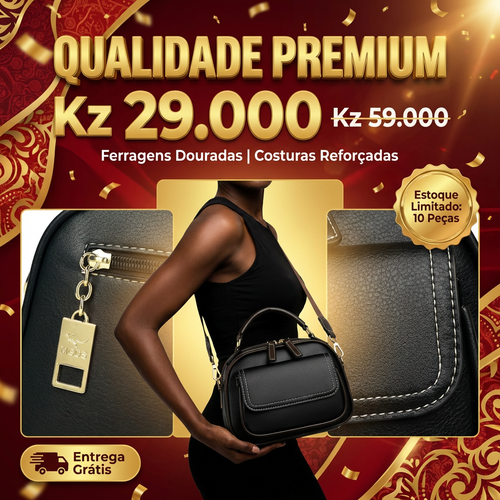 🇦🇴✨ NOVA MODA FEMININA EM LUANDA!—👜 Bolsa Elegante e Moderna—👠 ✨ Super Leve e Confortável—👗 Perfeita para Trabalho, Passeio e Compras—🔥 Estilo Luxuoso que Combina com Qualquer Look—🚚 Entrega Grátis + Pagamento na Entrega