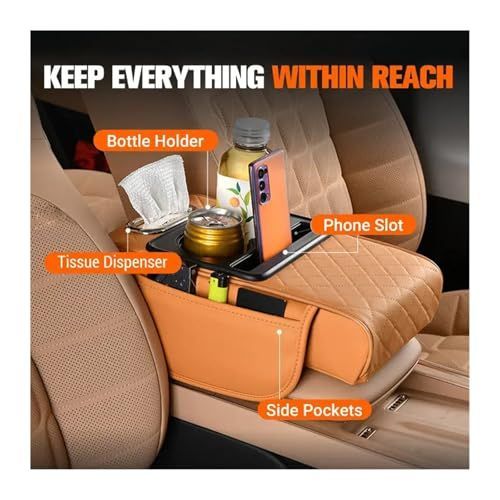 Multifunctional car armrest cushion