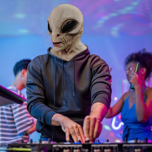 🔥Hot Seller🔥 COD！Amazon Independent Store: Alien Latex Mask, Halloween Alien Horror Mask, Party Prop