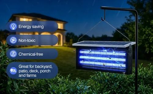 🔥Hot Seller🔥 COD！   Cross-Border Solar Mosquito Traps: Wholesale of Waterproof, Plug-in Fly Traps for Orchards, Bed-and-Breakfasts, Gardens, and Outdoor Spaces