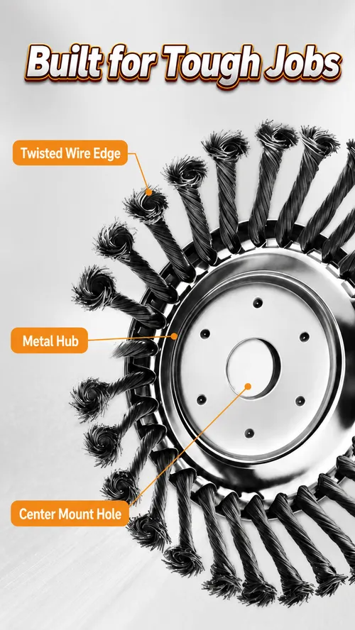 🔥Hot Seller🔥 COD！   Lawn Mower Steel Wire, 6-inch and 8-inch Grass-Cutting Heads, Derusting Wheels, Weeding Wheels, Weeding Heads, Weeding Discs—Universal Parts for Grass Cutters