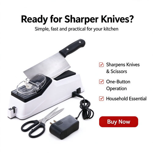 🔥HOT SALE🔥 COD！Electric Knife Sharpener – Fast Sharpening for Kitchen Knives, Scissors & Butchery Use