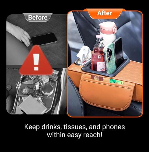 🔥Hot Seller🔥 COD！Declutter Your Car Instantly – Universal Armrest Storage Box with Hidden Compartment